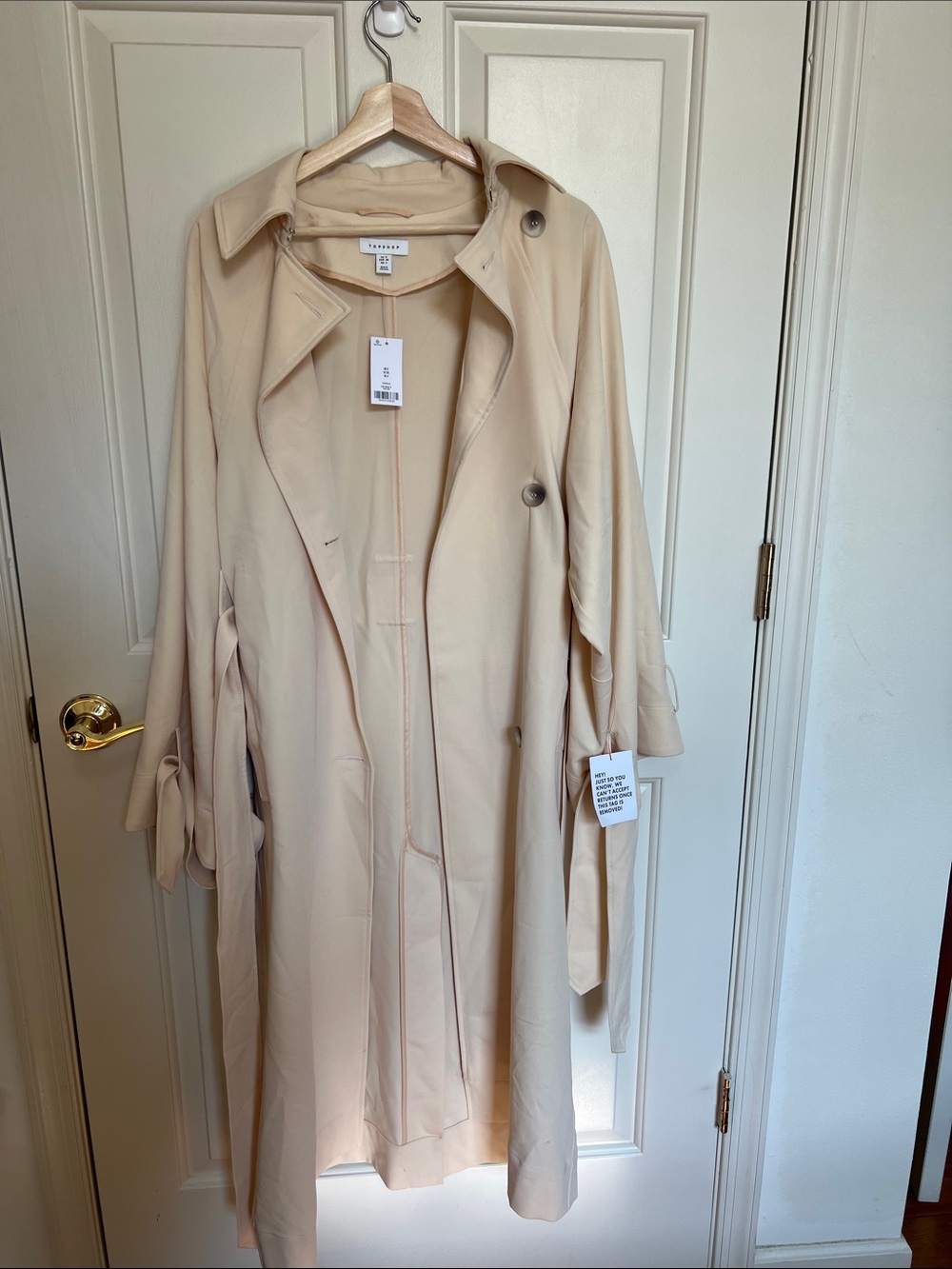 Topshop Soft Beige Trench Jacket